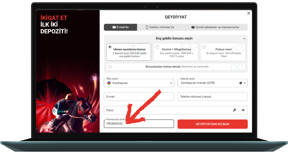 Əgər varsa, promosyon kodunuzu daxil edin