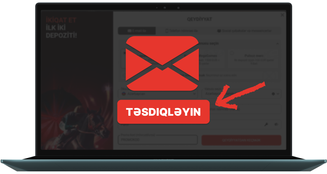 Qeydiyyatı tamamlamaq üçün e-poçtunuzu və ya telefonunuzu təsdiqləyin