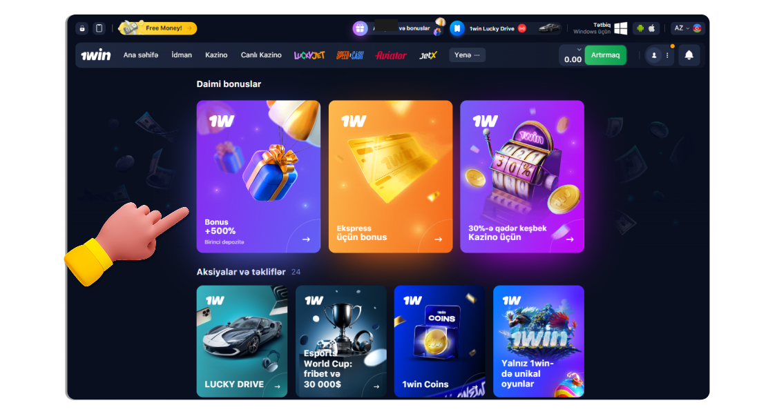 Mümkünsə bonus sistemindən istifadə edin