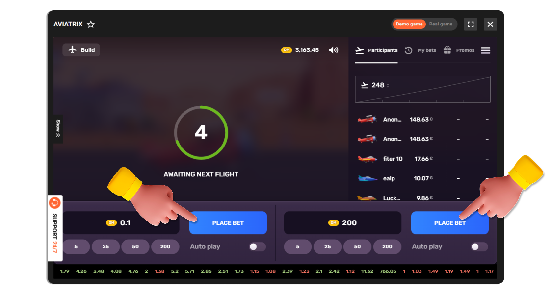 Bir və ya iki eyni vaxtda mərc qoyun