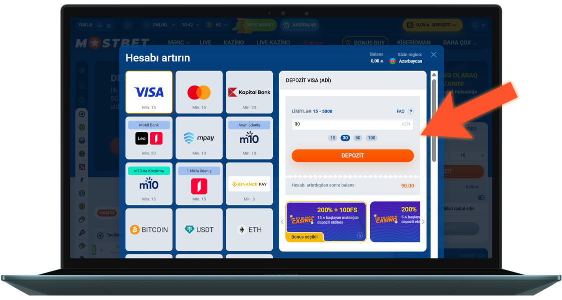 Hesabınıza pul yatırın