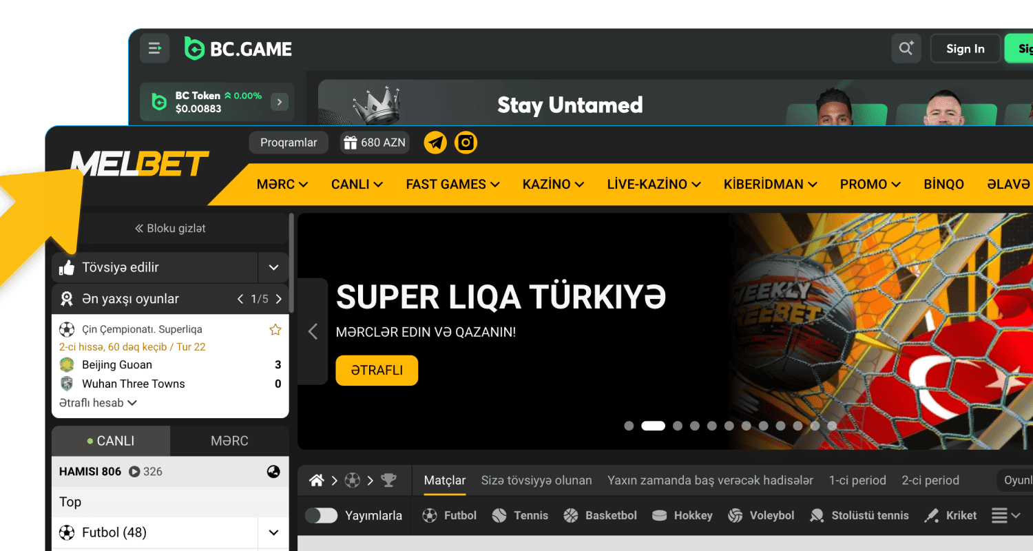 Seçdiyiniz sayta keçin