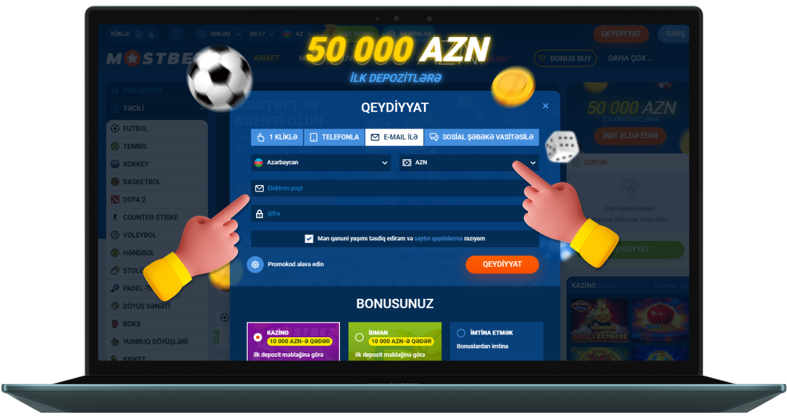 Qeydiyyat formasını doldurun