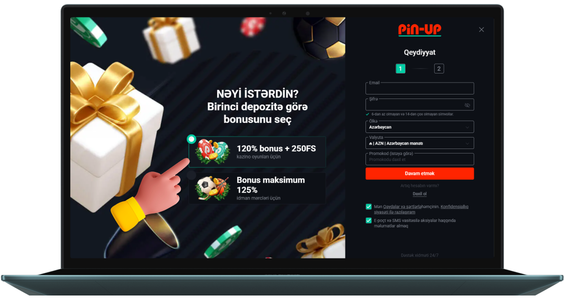 Pin-up Azerbaijan-da sizin üçün ən yaxşı bonusu seçin