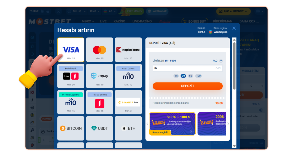 Spaceman oynamaq üçün balansınızı artırın