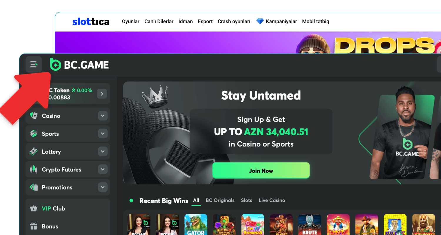 Bəyəndiyiniz veb saytına keçin