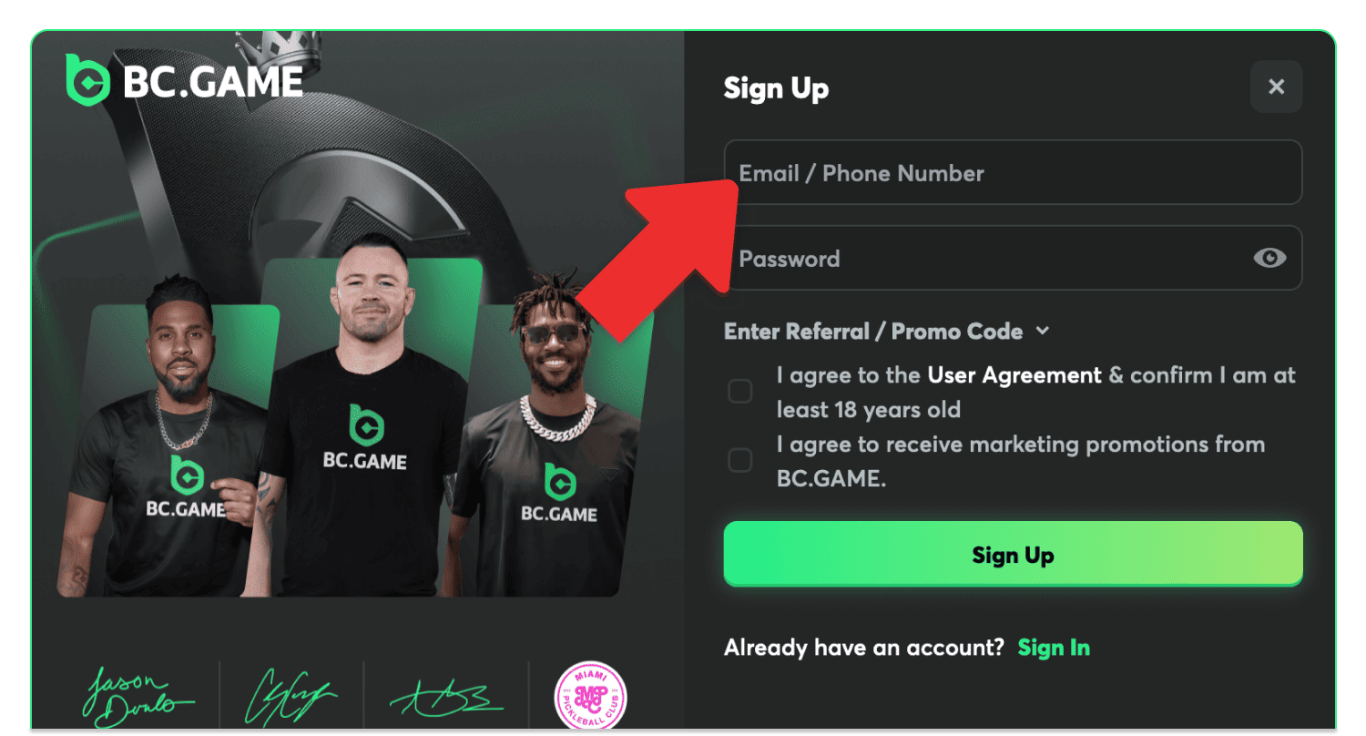 Qeydiyyat prosesindən keçin