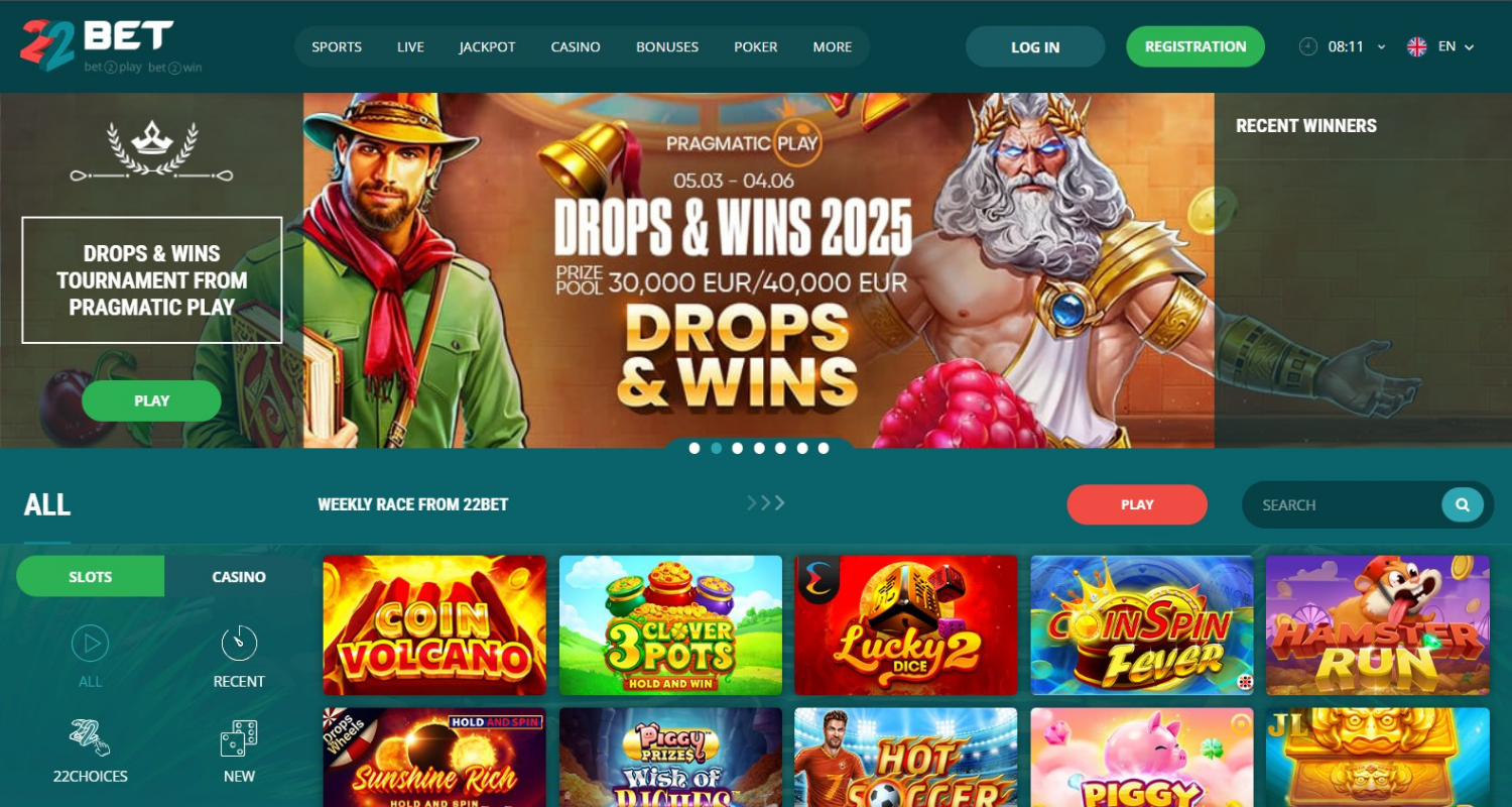 22bet registracion step 1