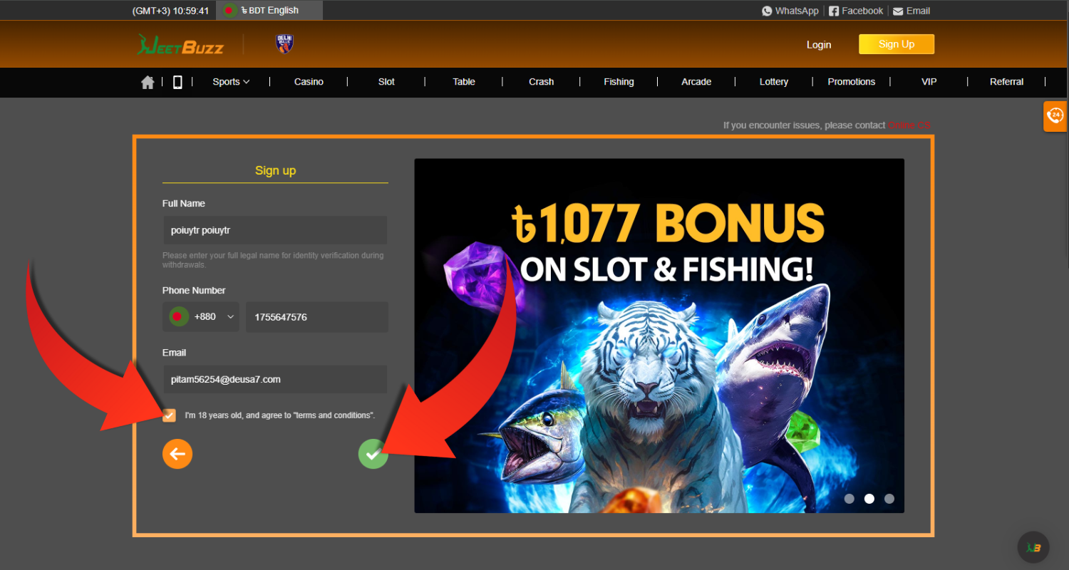 jeetbuzz registracion step 6