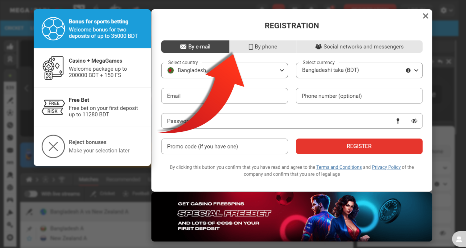 megapari registracion step 3