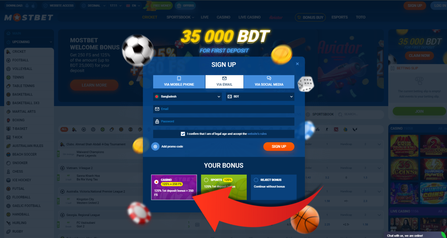 mostbet registracion step 6