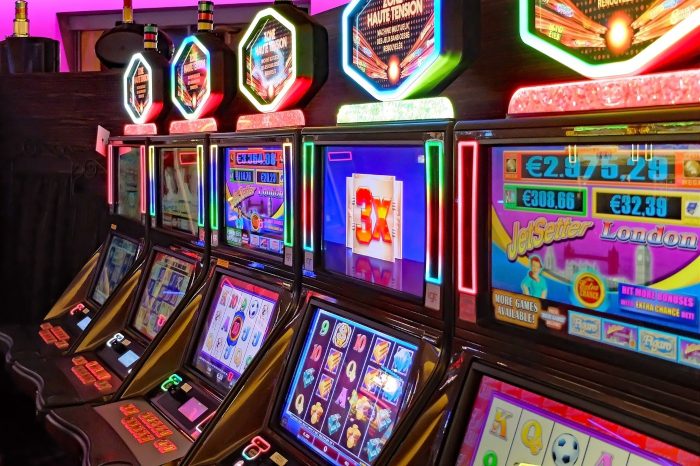 Slot machines at a casino.