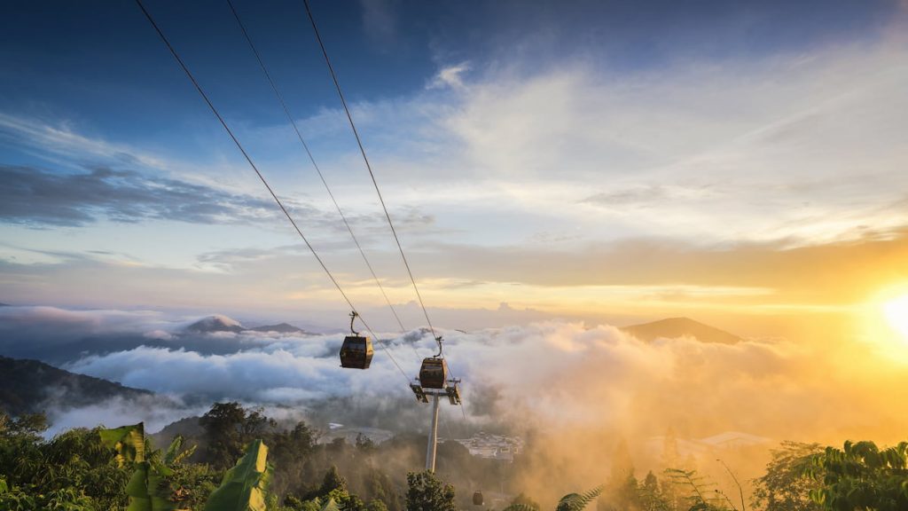 Cable car over the Resorts World in Malaysia