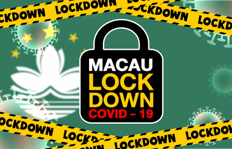 Macau lockdown information poster