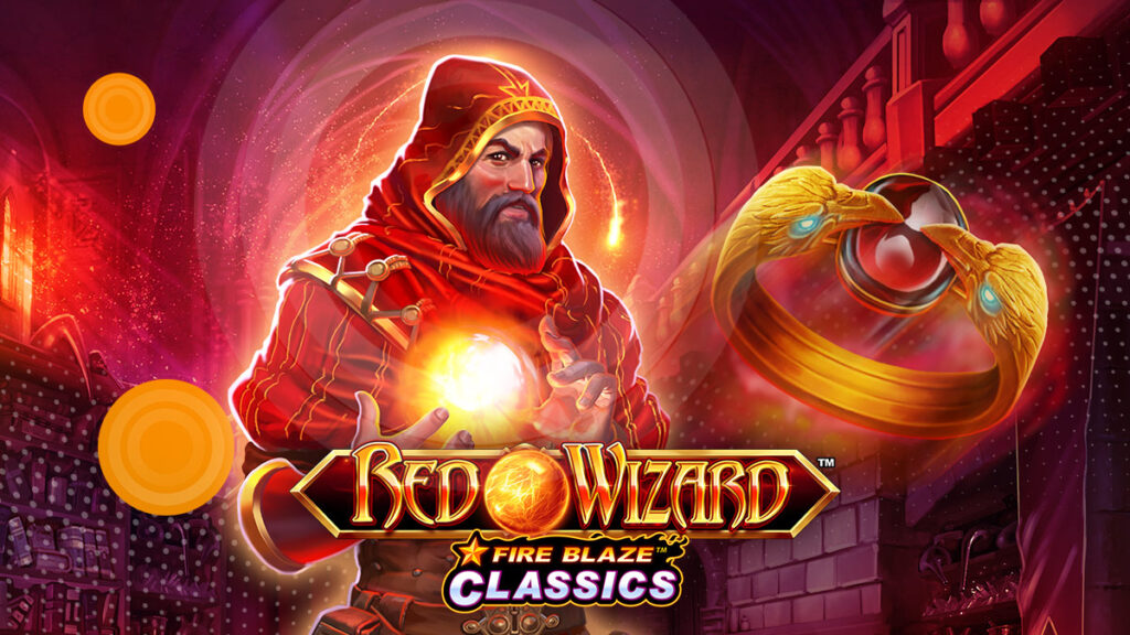 A snapshot of the Red Wizard with a fiery orb