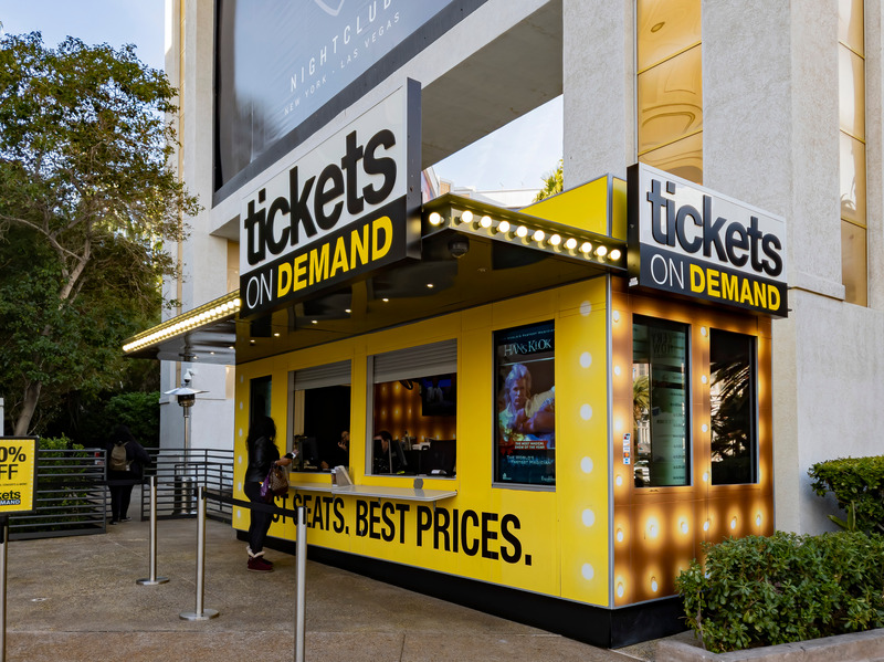 Promo Menit Terakhir Tempat Membeli Tiket Pertunjukan Las Vegas Booth Kios Deal 2 untuk 1 Tiket 