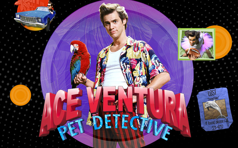 Jim Carrey Ace Ventura Pet Detective film online theme slots casino gambling parrot cartoon games