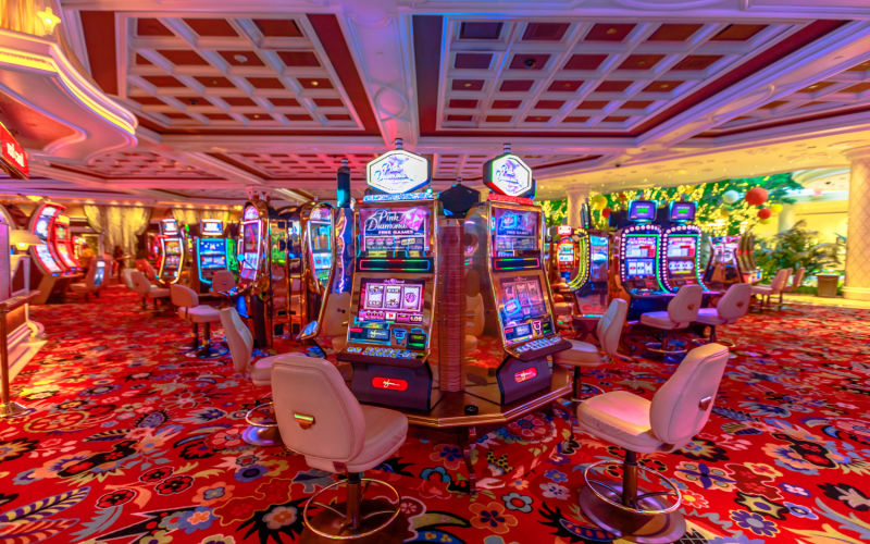 Ruang slot di kasino Desert Inn tua