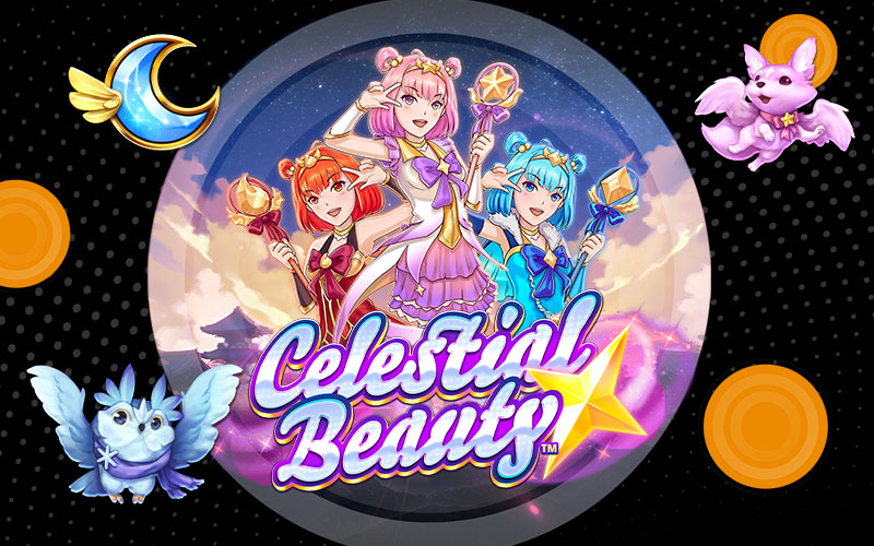 Skywind Celestial Beauty Slot Machine Game Kasino Online Desain Grafis Kawaii Tema Jepang Perjudian