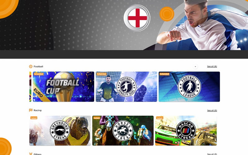 Gambar menu permainan kasino online olahraga virtual