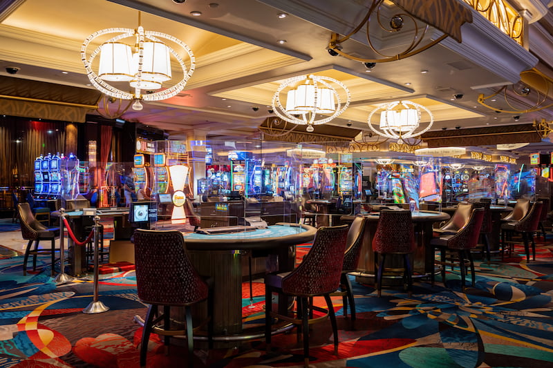 Gaming Machines in the Bellagio Casino in Las Vegas.