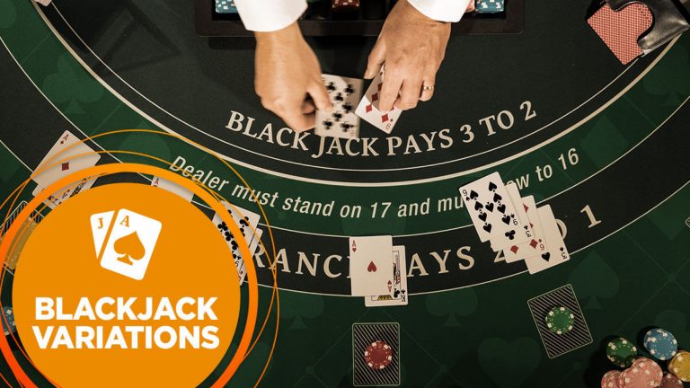 Dealer reveals cards at the blackjack table.