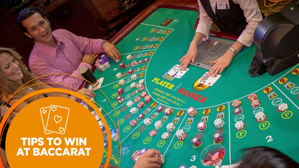 Players at a baccarat table