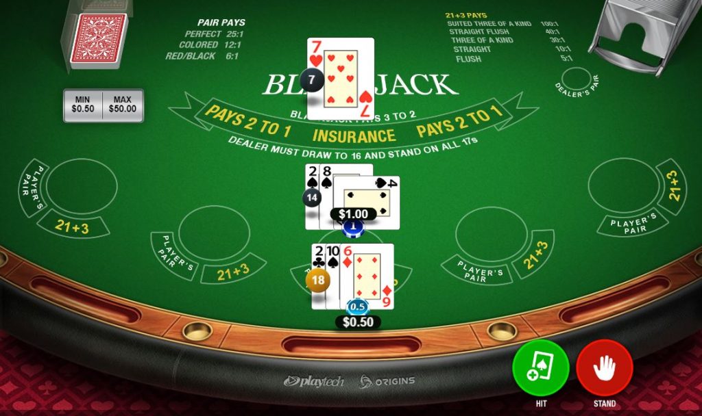 Blackjack betting and casino gamble conceptual idea with diamonds