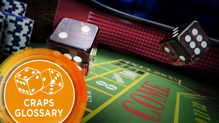 Craps Glossary: dice rolling on a craps table