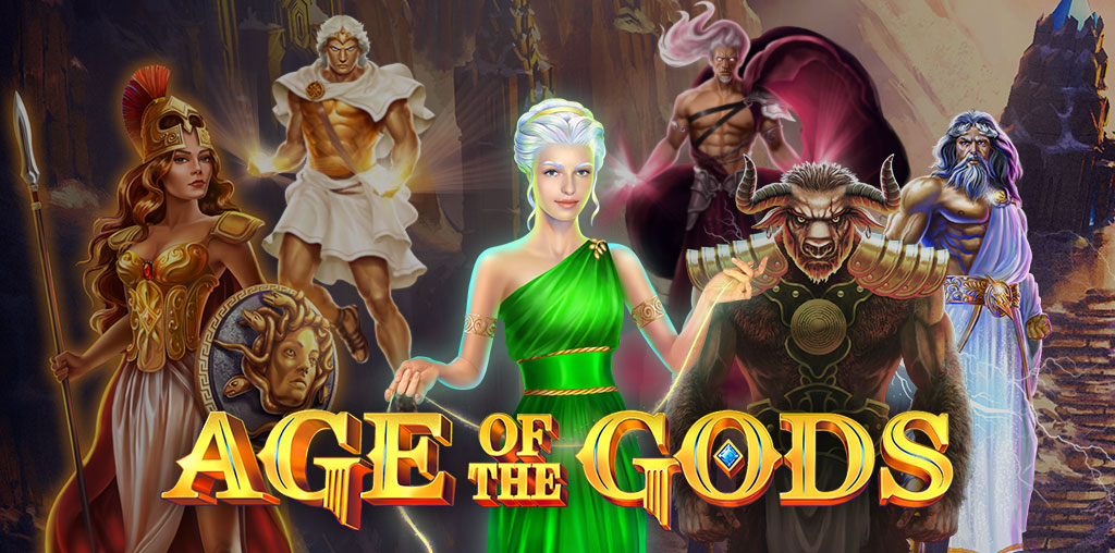 Characters from the Age of the Gods series of slot games