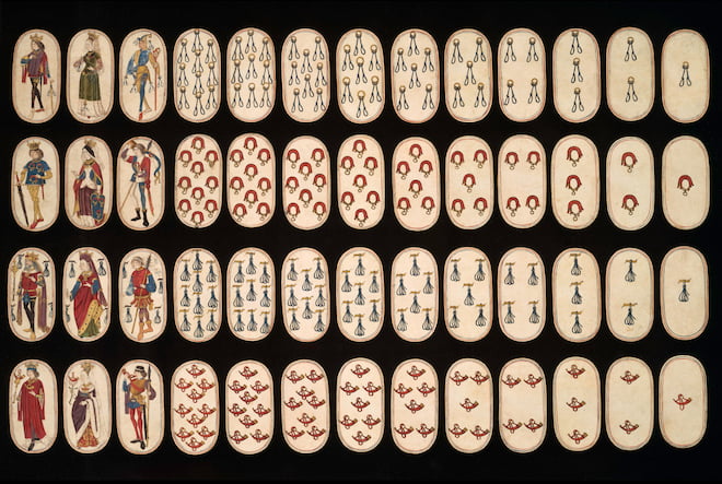 Oldest surviving full deck of cards.