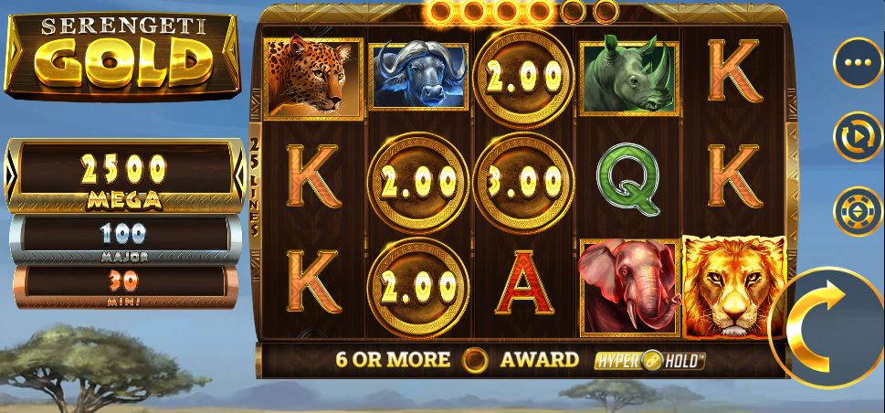 Serengeti Gold slot game by Microgaming.