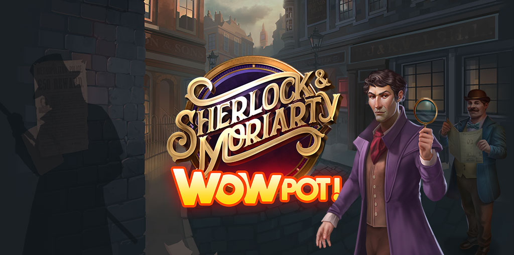 Sherlock and Moriarty WowPot online slot game.
