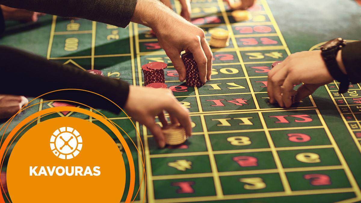 Player using the Kavouras betting system to play roulette.