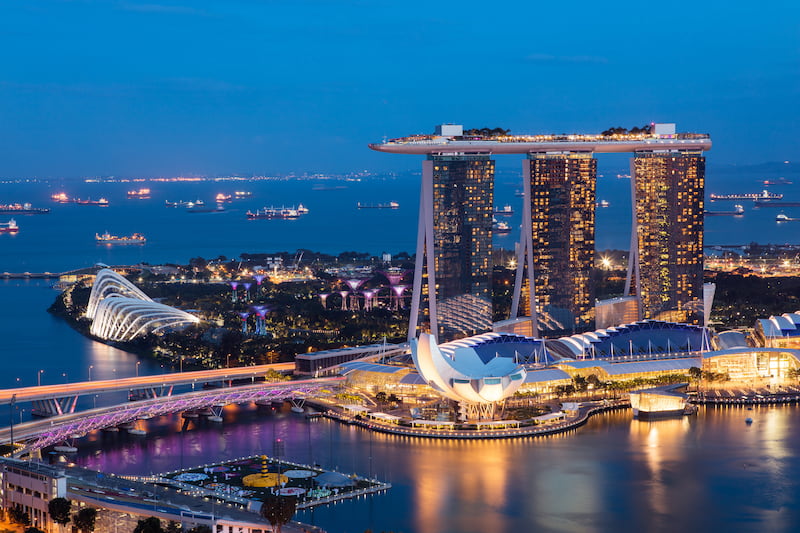 Marina Bay at night