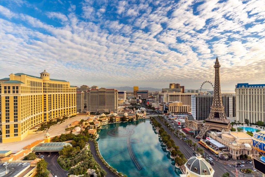 Las Vegas skyline during the day.