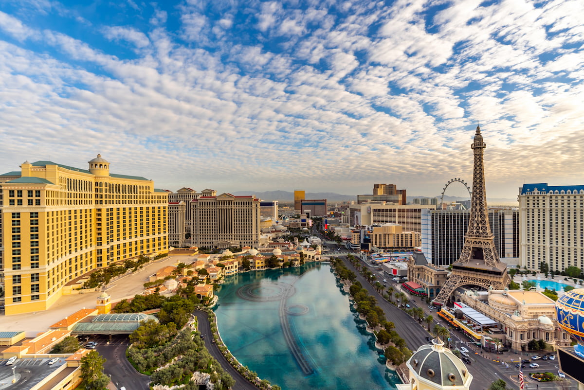 Las Vegas skyline during the day.