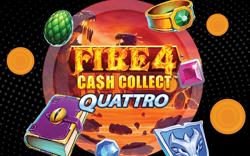 Fire 4 Cash Collect Online Slots Flaming Flames Graphic Design 