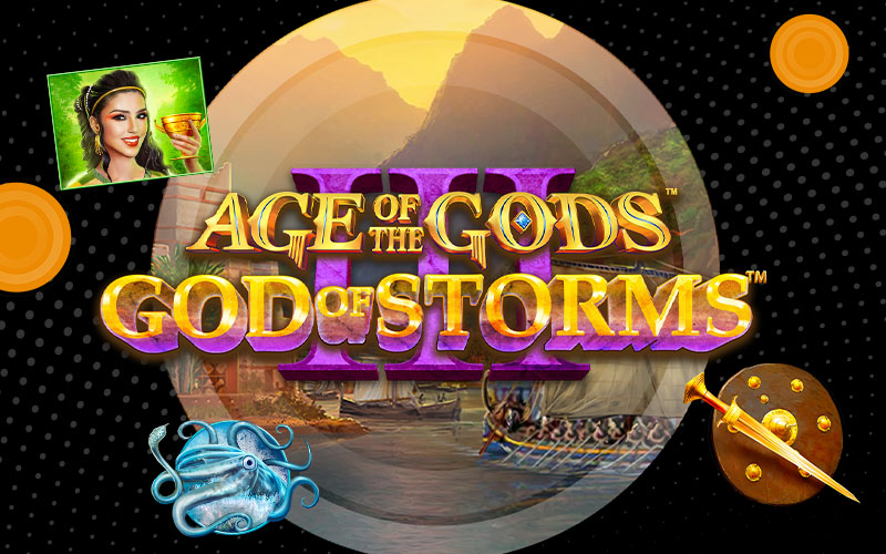 Playtech Age of the Gods God of Storms III Slot game machine Posiedon Graphic Design Female character Ancient Greece