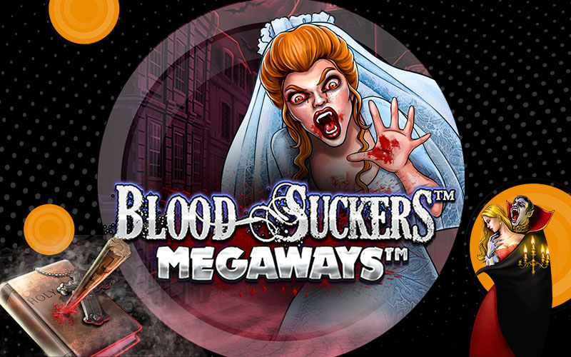 Dracula vampire bride Cartoon Graphic Slot game machine Blood Suckers Megaways Online Casino Gambling Gaming