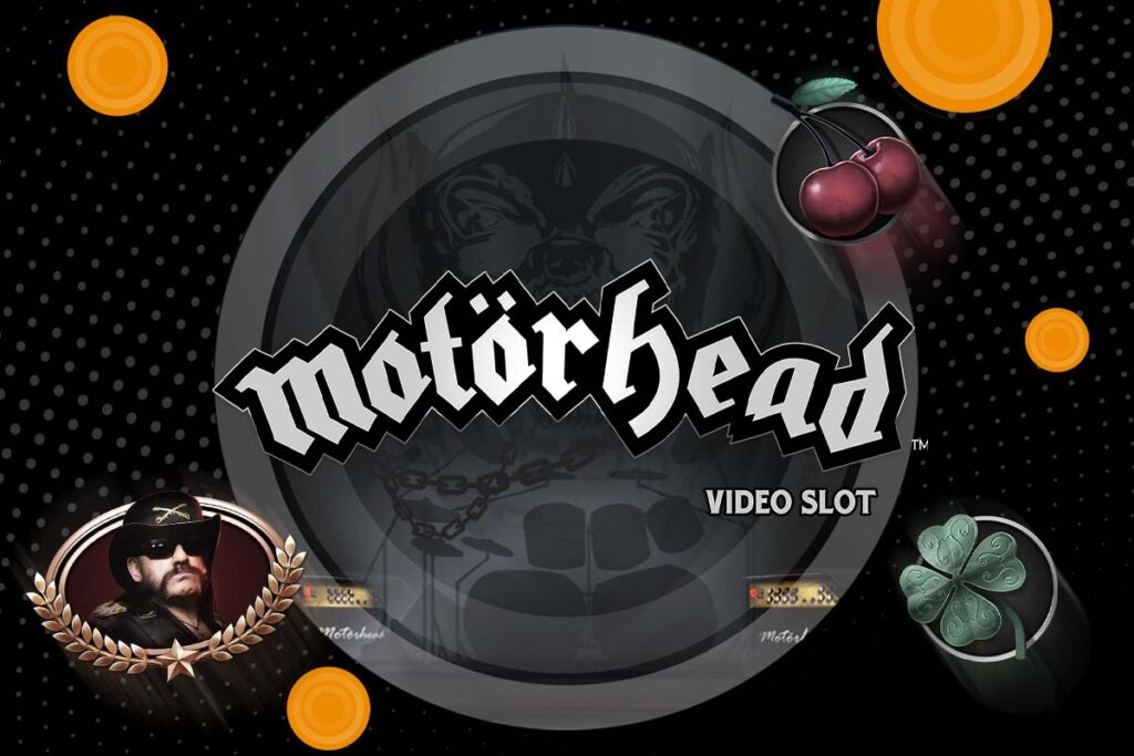 Music themed games online casino gambling gaming video slot Motörhead metal games graphic design british rock band