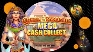 New Games Released in September 2023 Queen of the Pyramids Mega Cash Collect slot game Playtech Cleopatra gaming gambling Ancient Egypt
