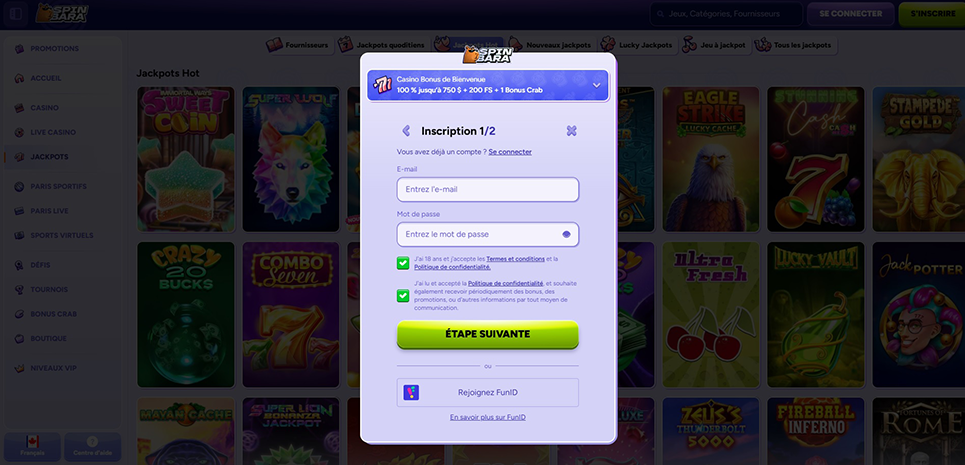 Spinbara Casino Inscrption