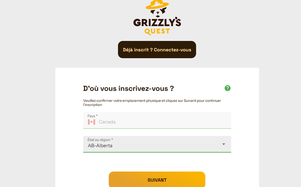 Grizzlys Quest inscription