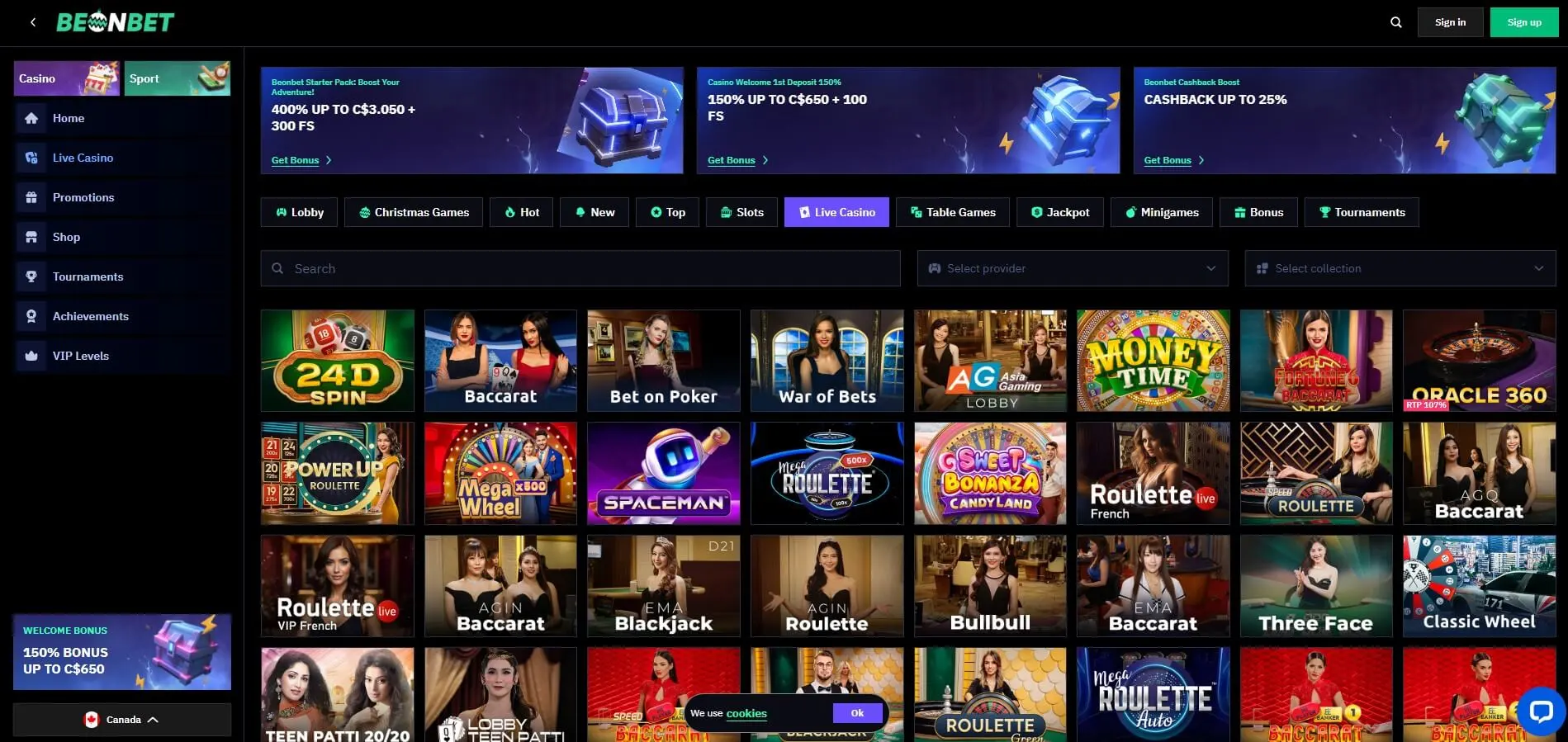 Beonbet Live Casino