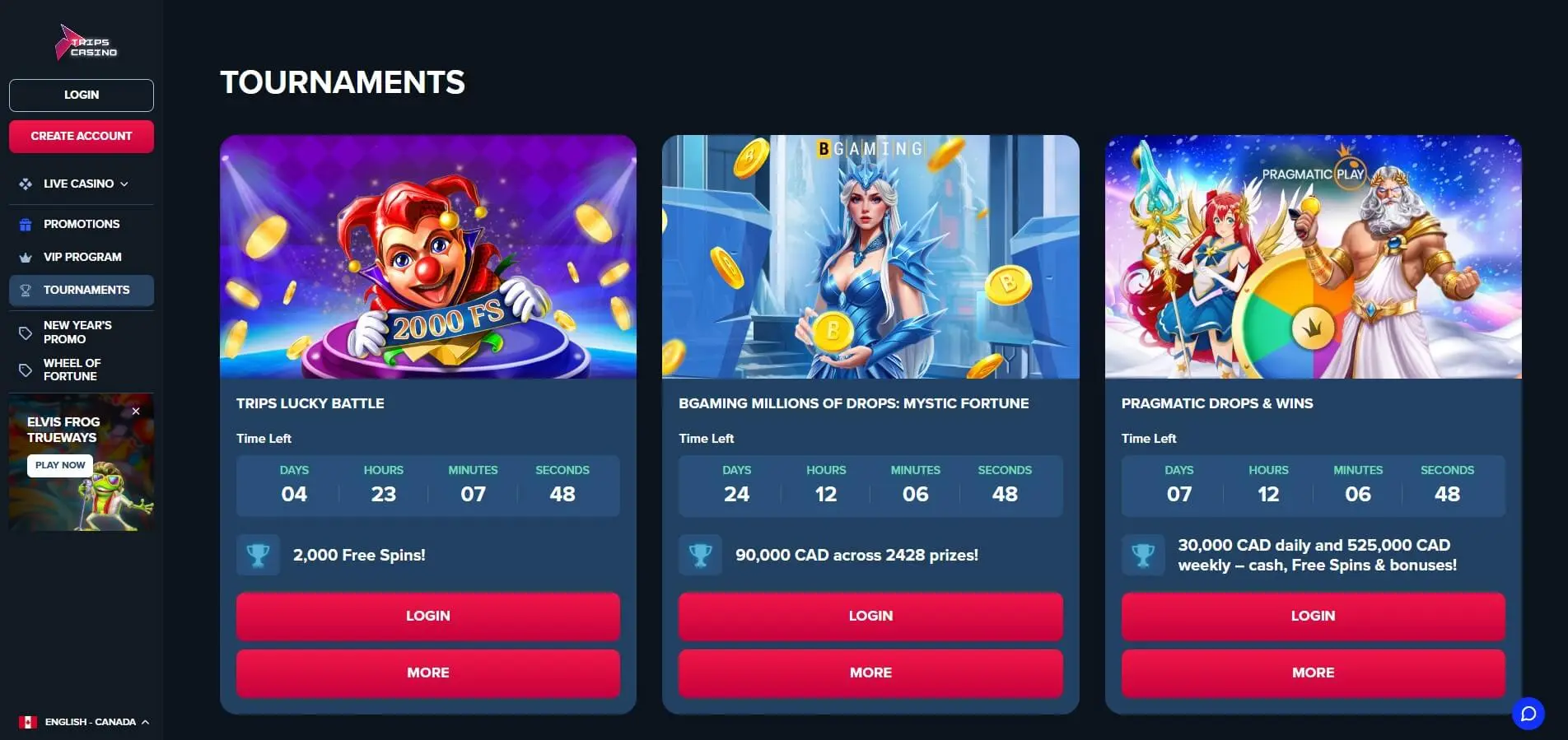 TripsCasino Tournaments