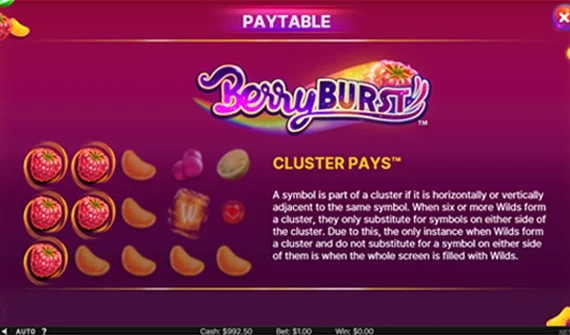 berryburst-paytable