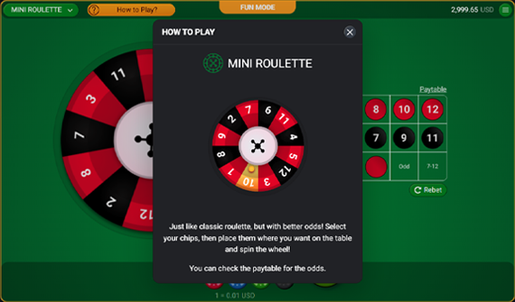 Mini Roulette