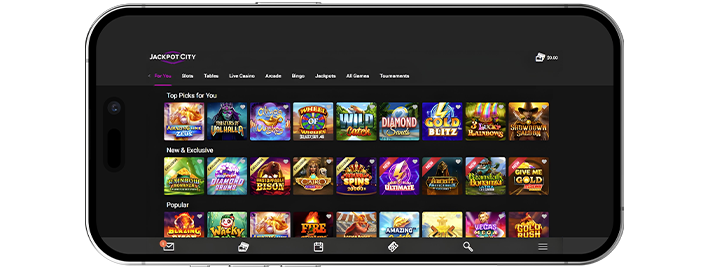 jackpot city app screenshot