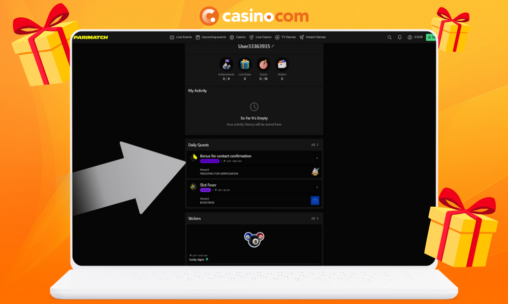 Περιμένετε την πίστωση του μπόνους